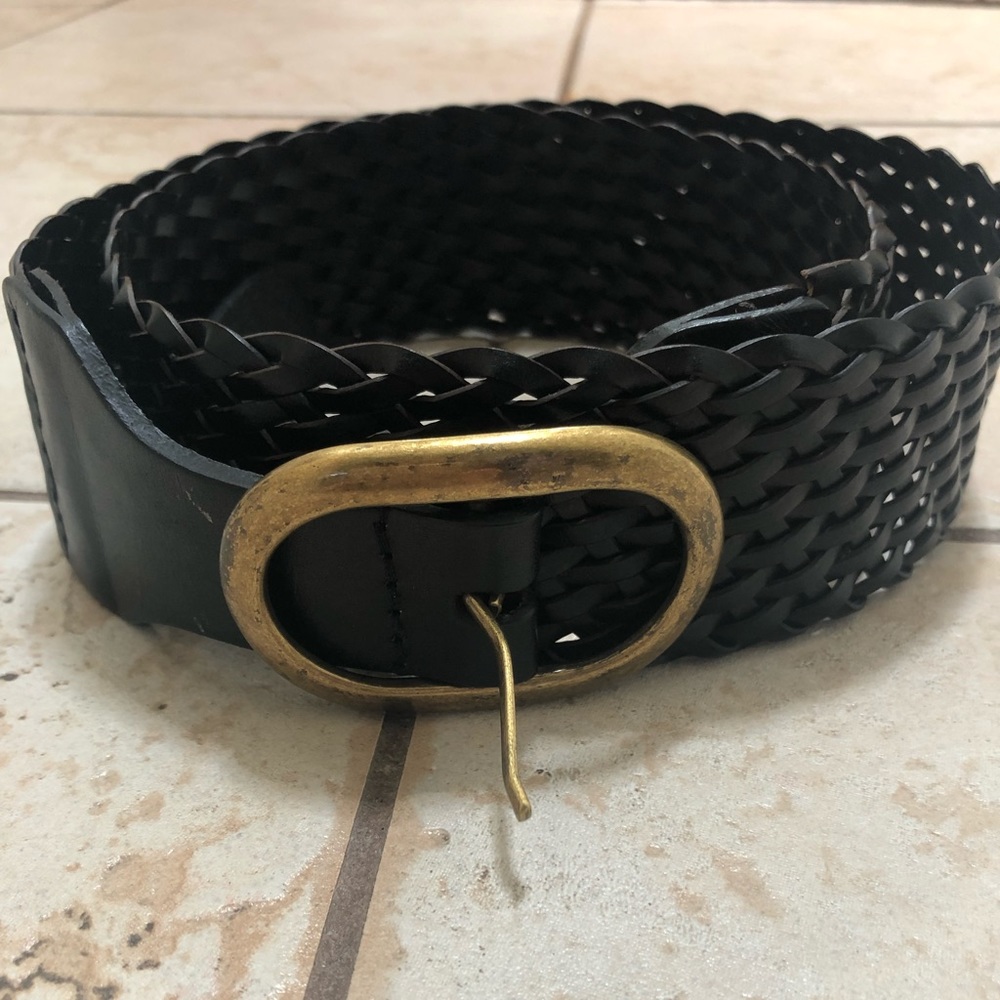 Black Genuine leather belt
